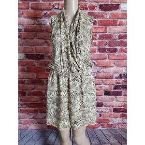 Parker Leopard Print Silk Dress Small